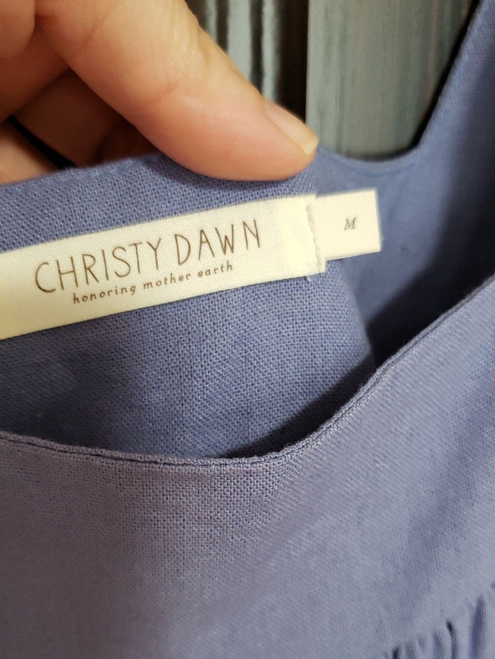 Christy Dawn Bianca Dress In "Cerulean Linen" , Size M - Picture 4 of 7